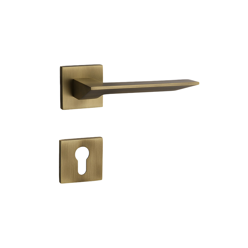 Flat door knob-brass lock-corrosion resistant
