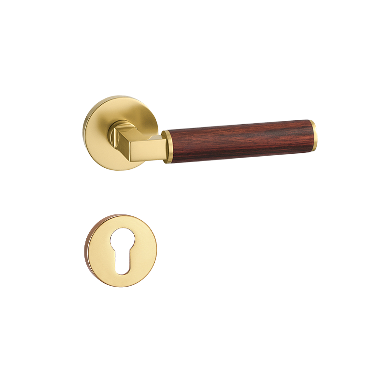  Checkered brass lock-Feel solid